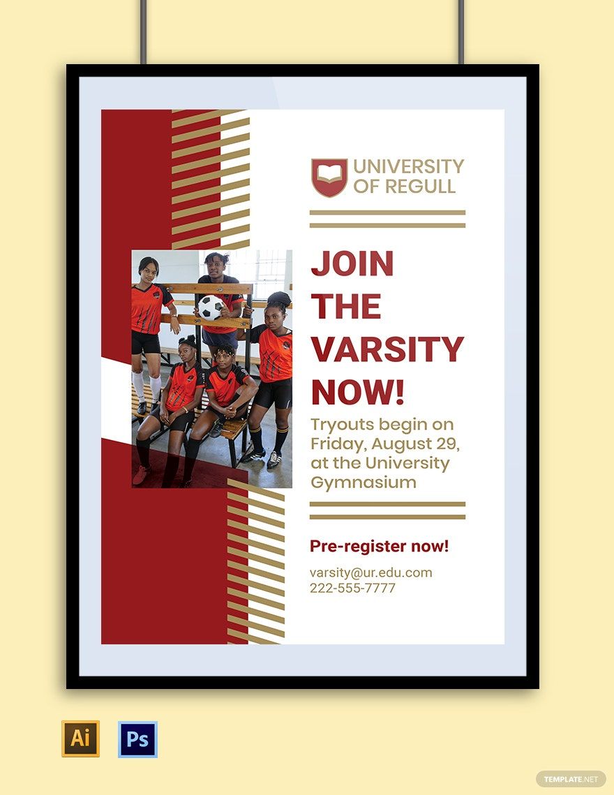 University Sports Poster Template
