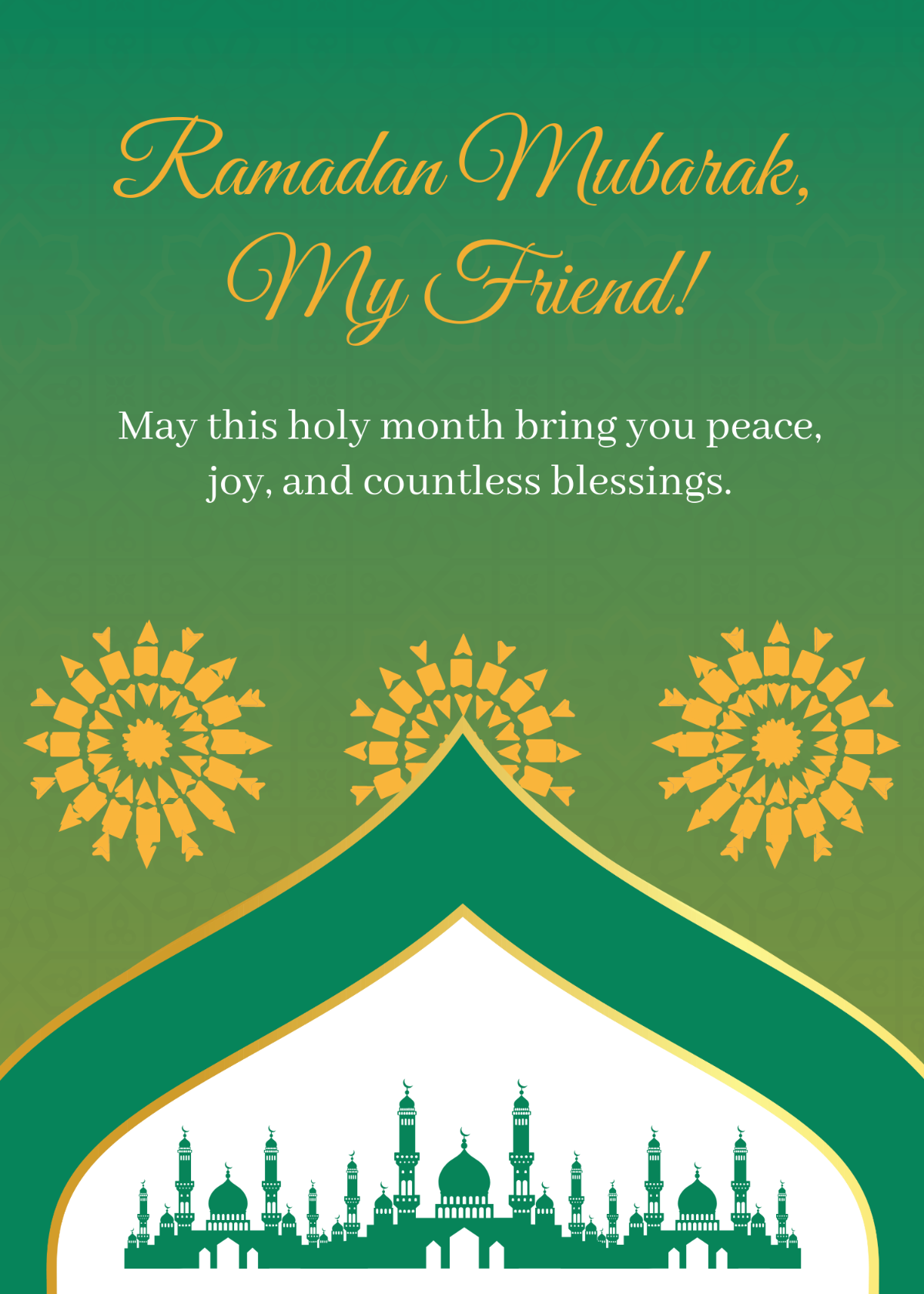 Free Ramadan Wishes for Friends Template