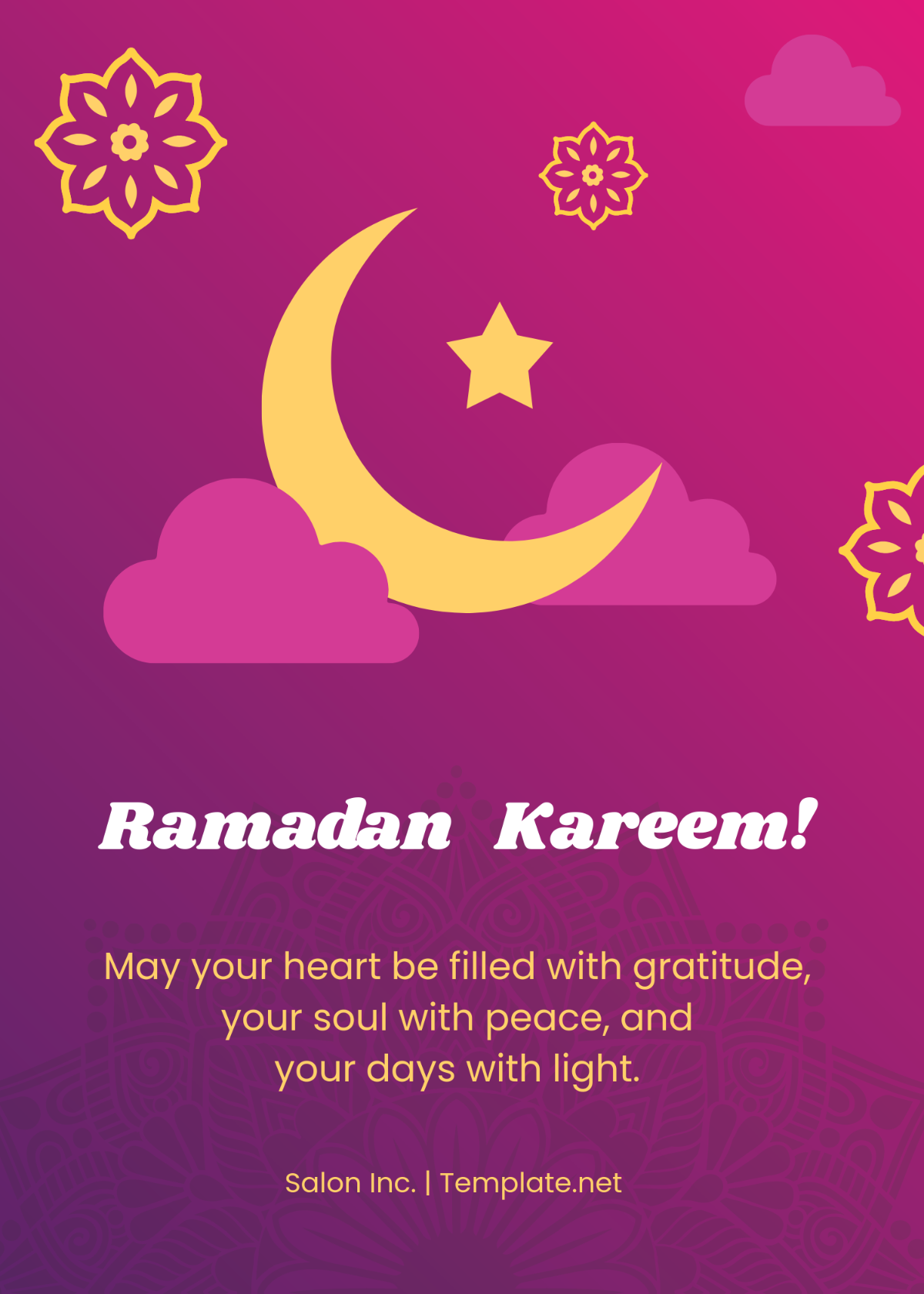 Free Printable Ramadan Wishes Template