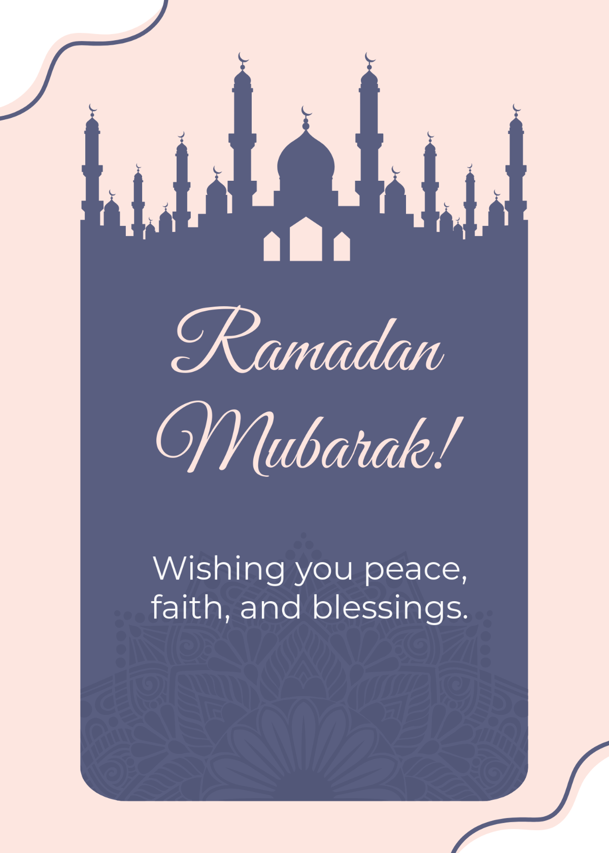 Free Miinimalist Ramadan Wishes Template