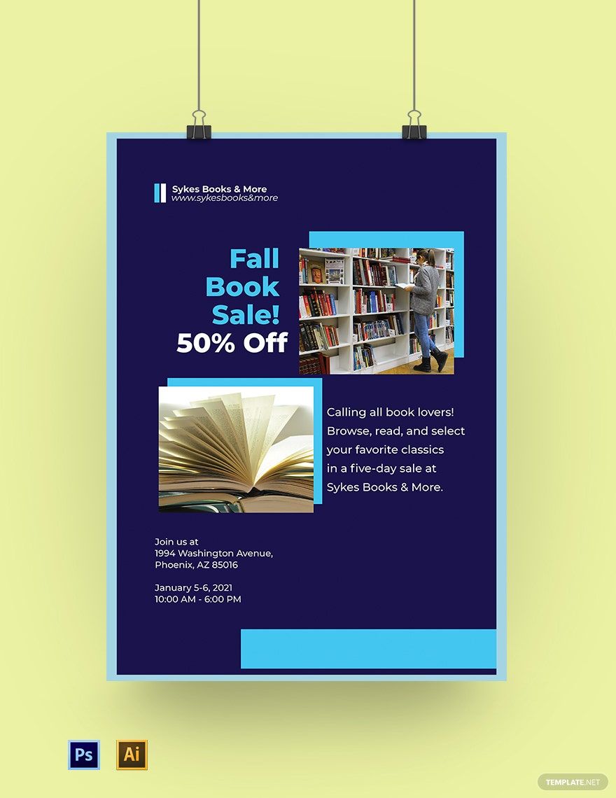 University Book Store Poster Template