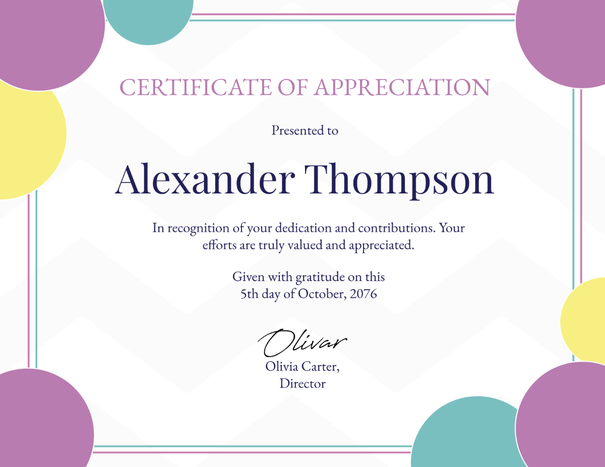 Free Printable Appreciation Certificate Template