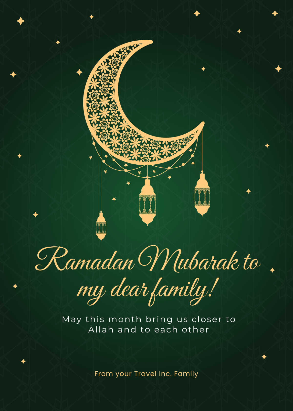 Free Ramadan Wishes for Family Template