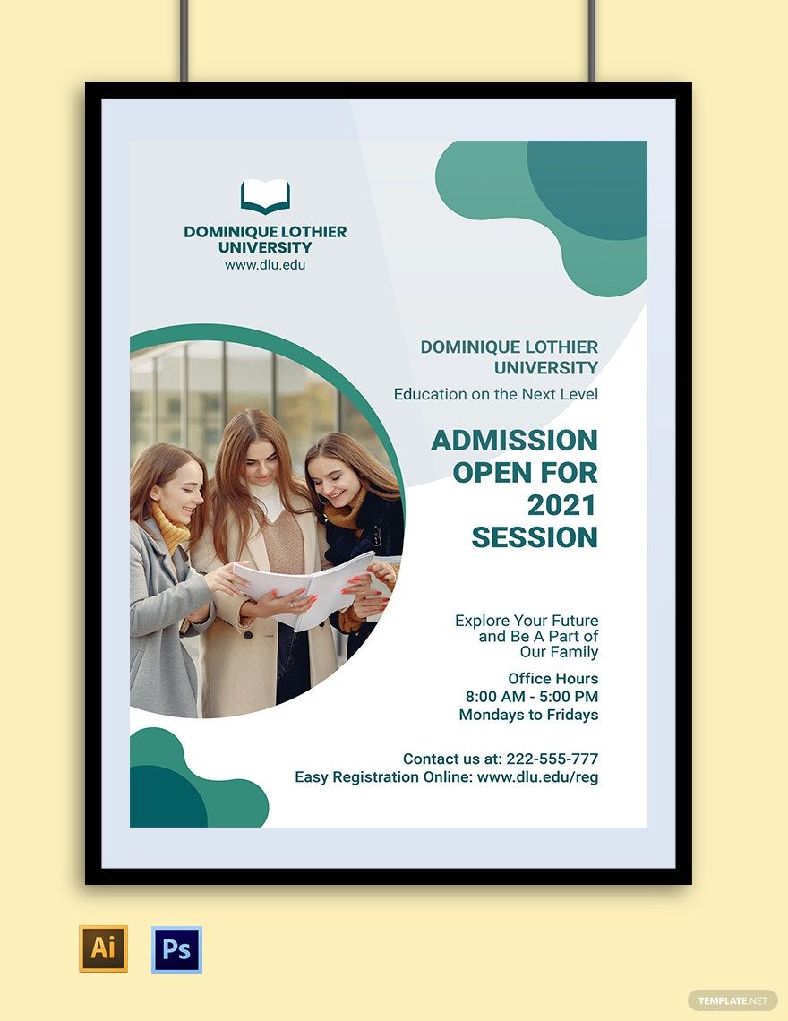 University Admission Poster Template