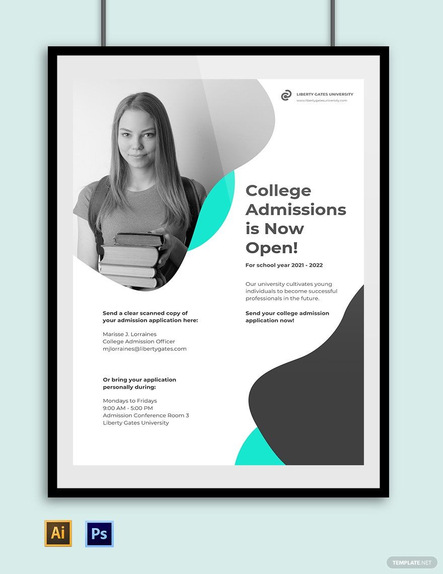 Free University Promotional Poster Template