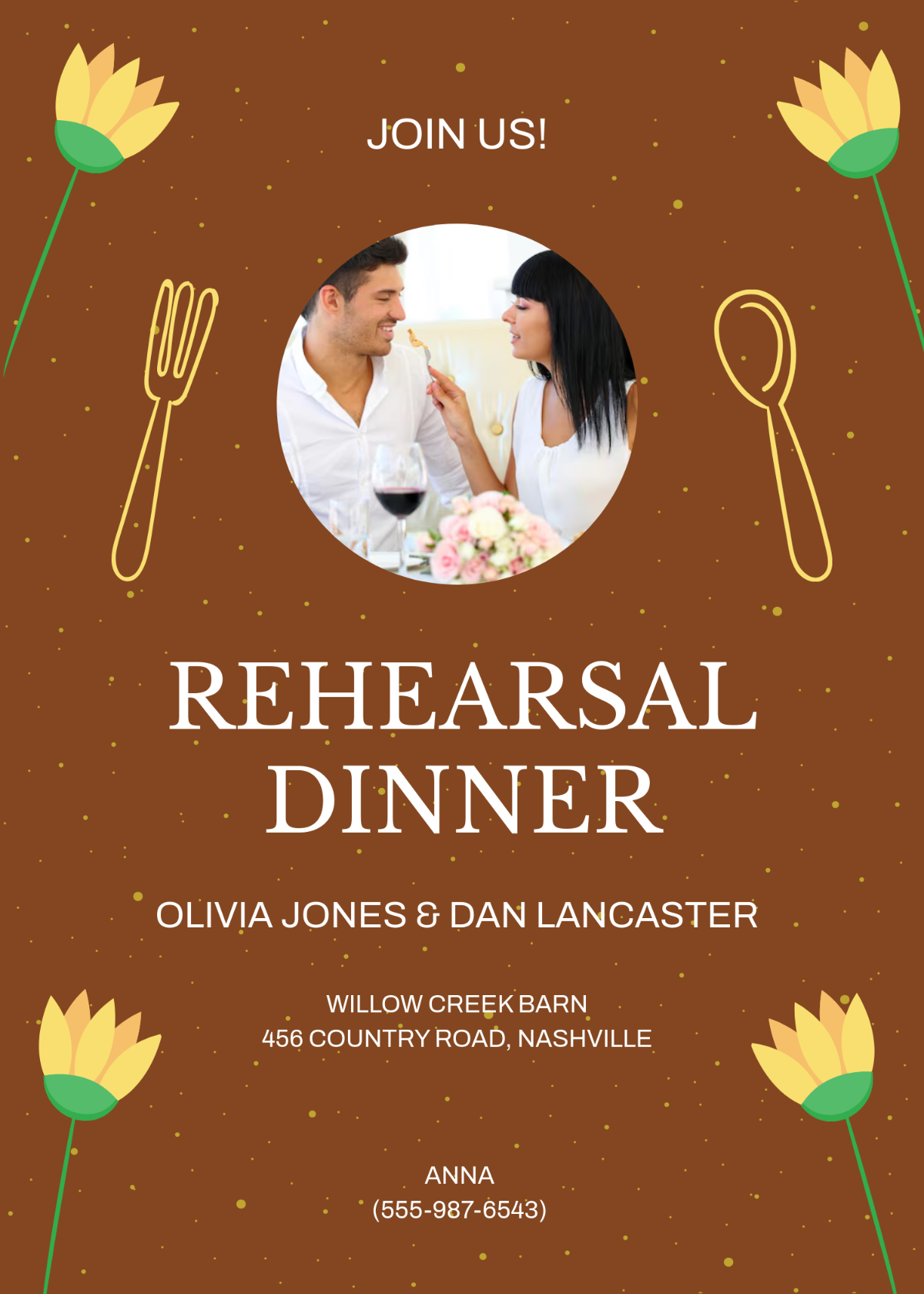 Rustic Style Rehearsal Dinner Invitation Template - Edit Online & Download