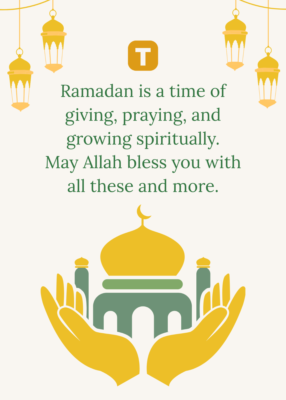 Free Blessed Ramadan Wishes Template