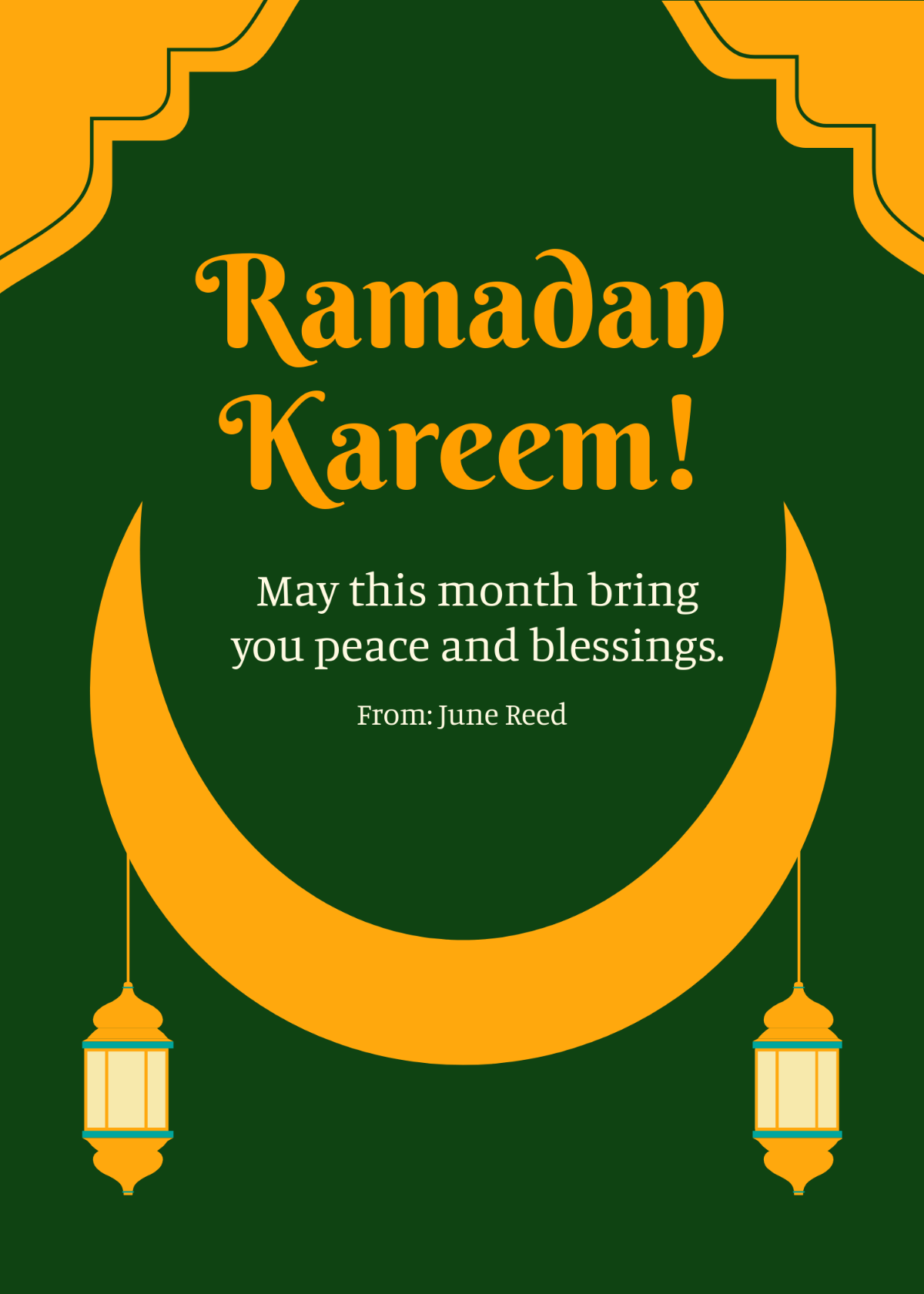 Free Blank Ramadan Wishes Template