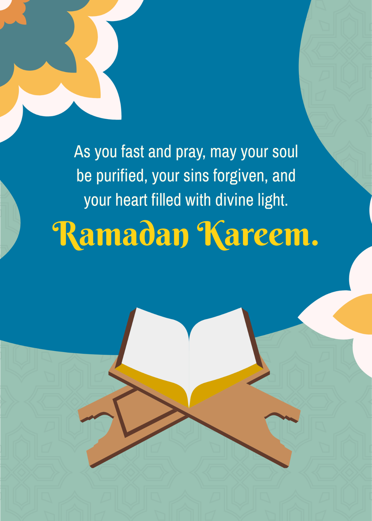 Free Holy Ramadan Wishes Template