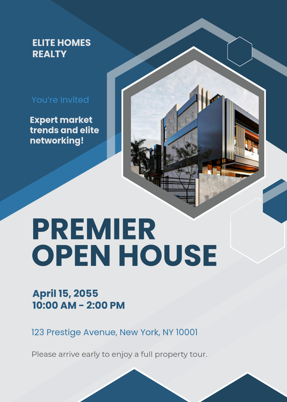 Free Real Estate Invitation Card Template