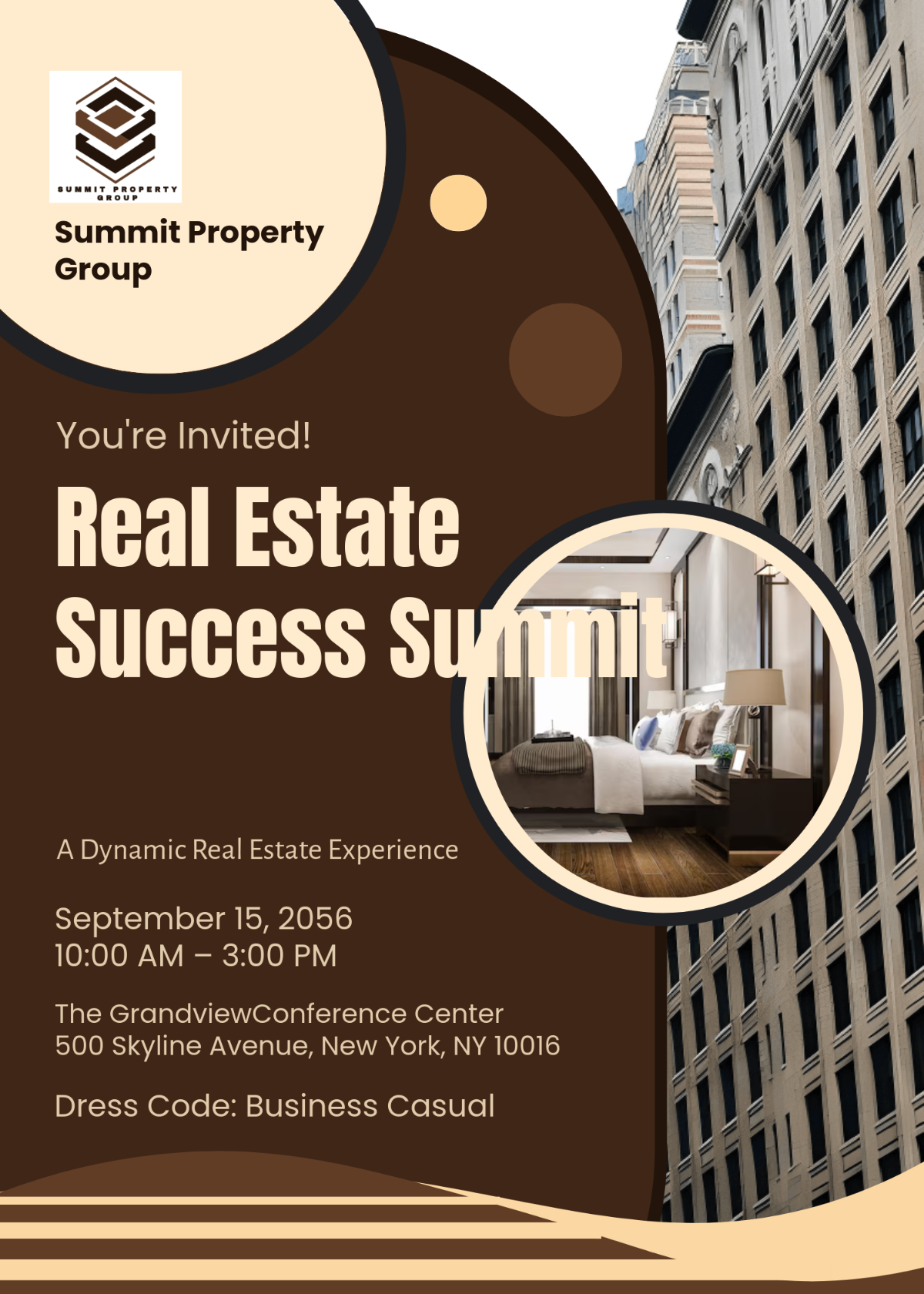 Free Editable Real Estate Event Invitation Card Template