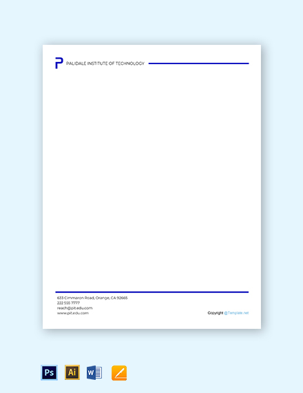 Simple Personal Letterhead Template