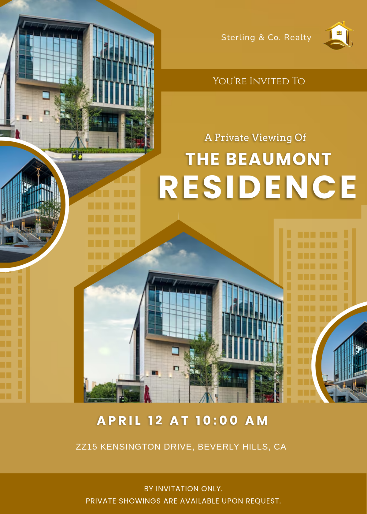 High-End Real Estate Invitation Card Template - Edit Online & Download