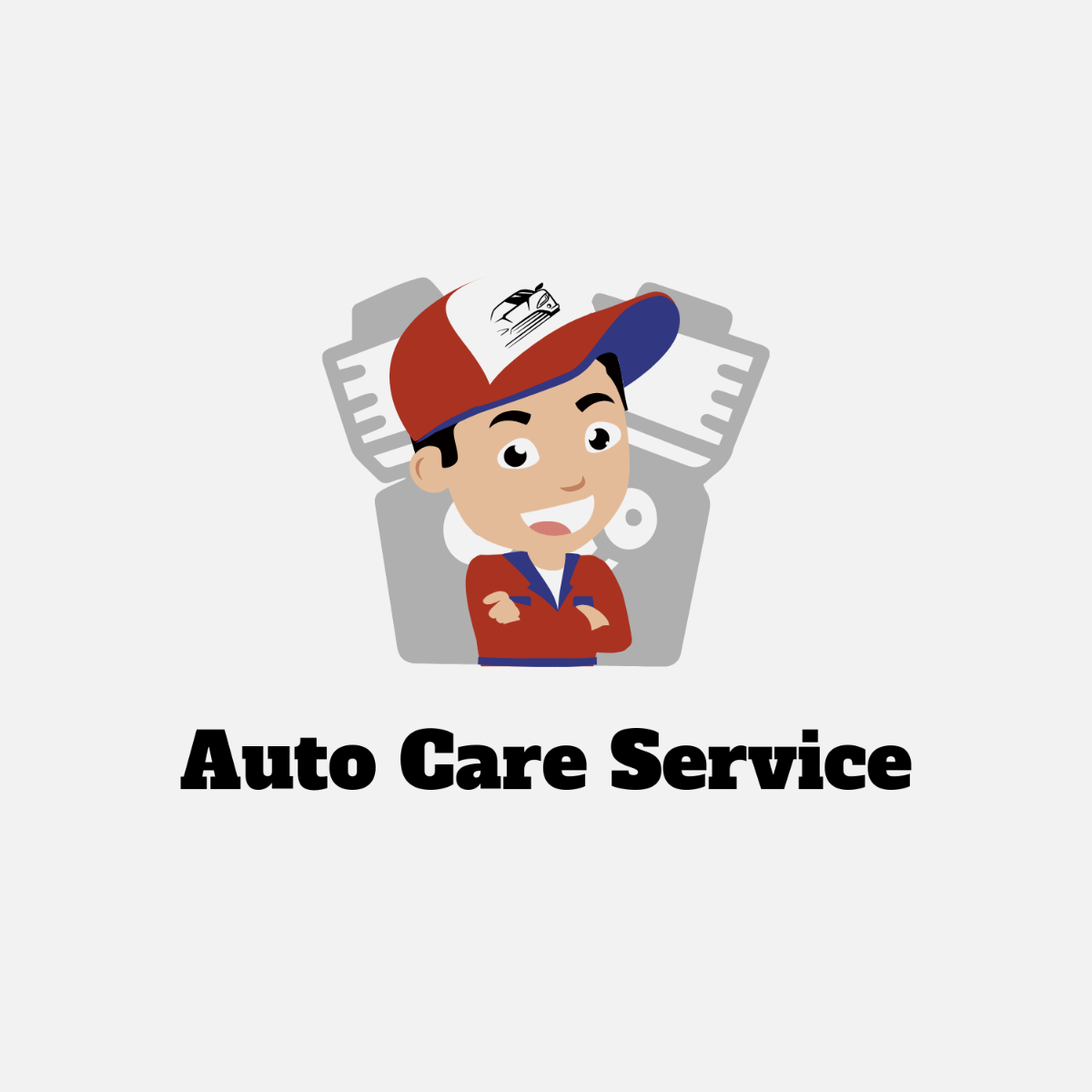Free Auto Shop Cartoon Logo Template