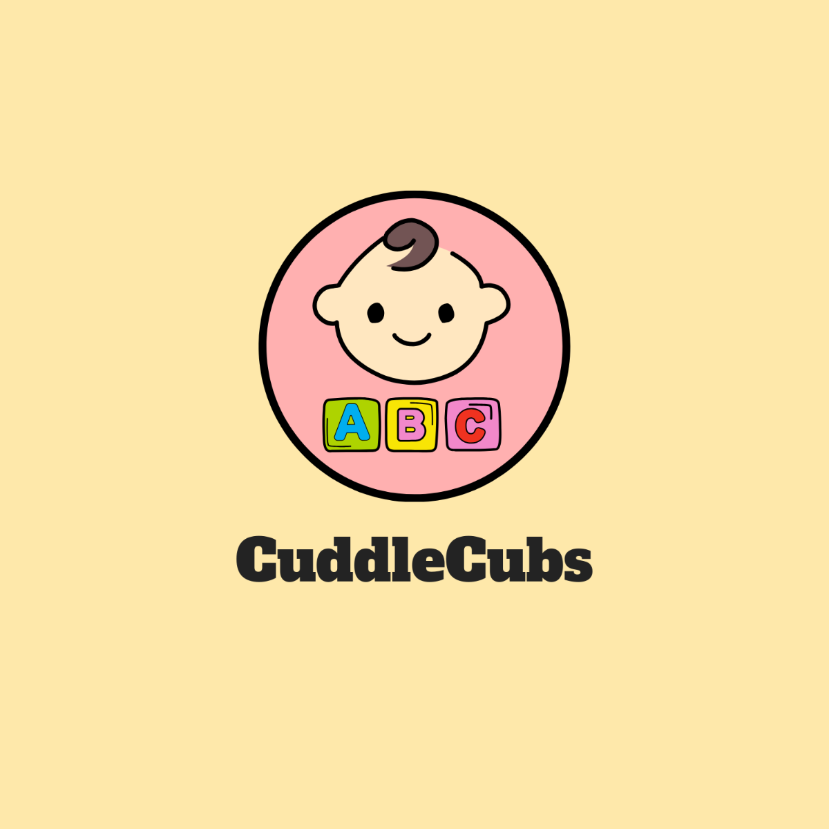 Free Daycare Cartoon Logo Template