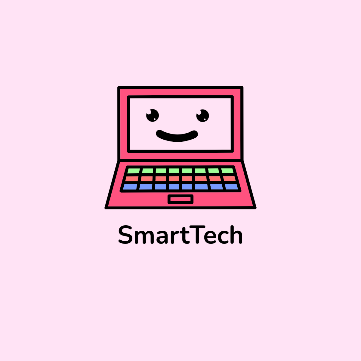Free Computer Cartoon Logo Template