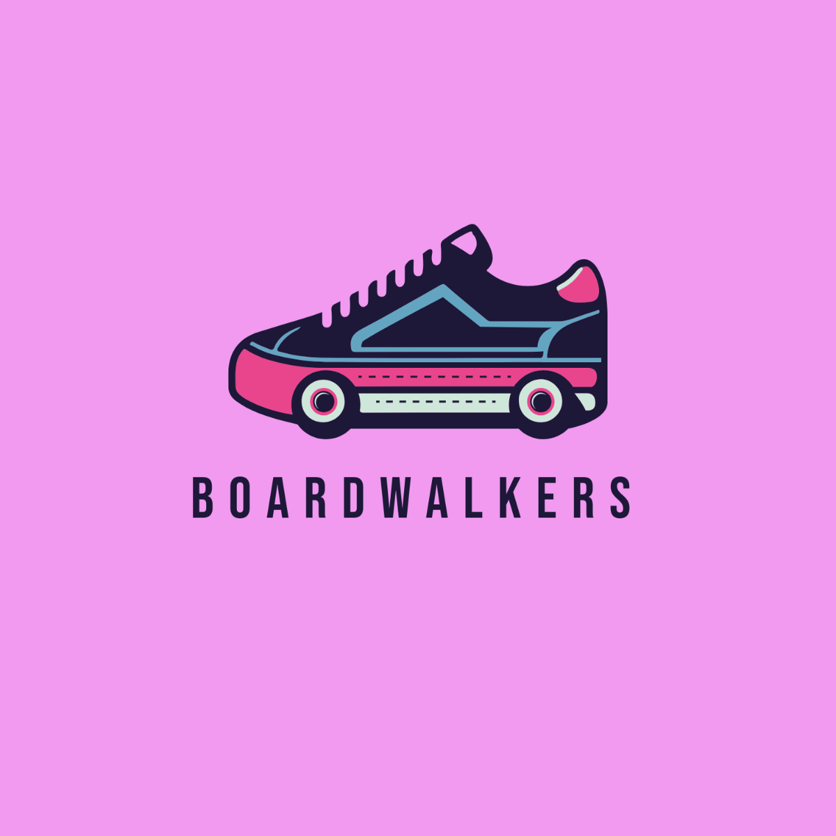 Free Skater Shoes Cartoon Logo Template