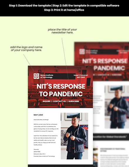 newsletter templates for pages mac