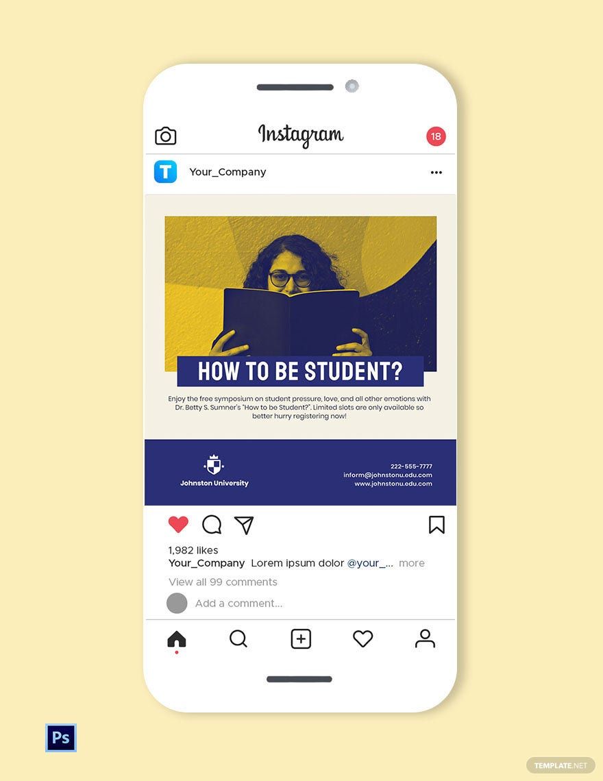 University Instagram Post Template