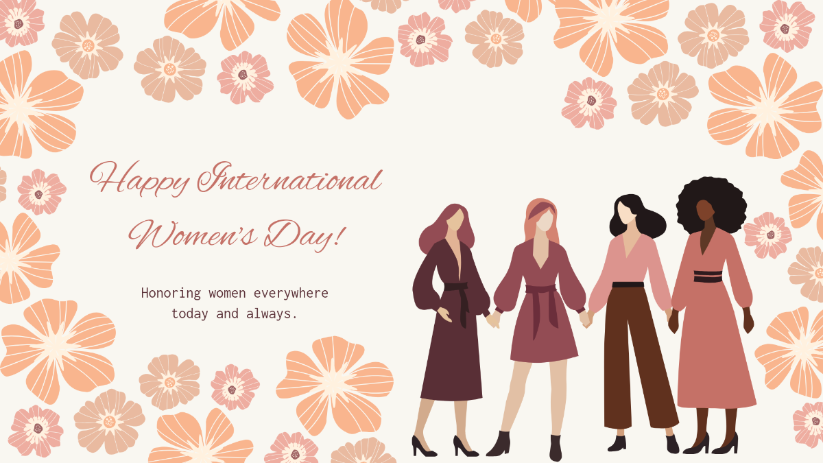 Free Happy Women's Day Background Template