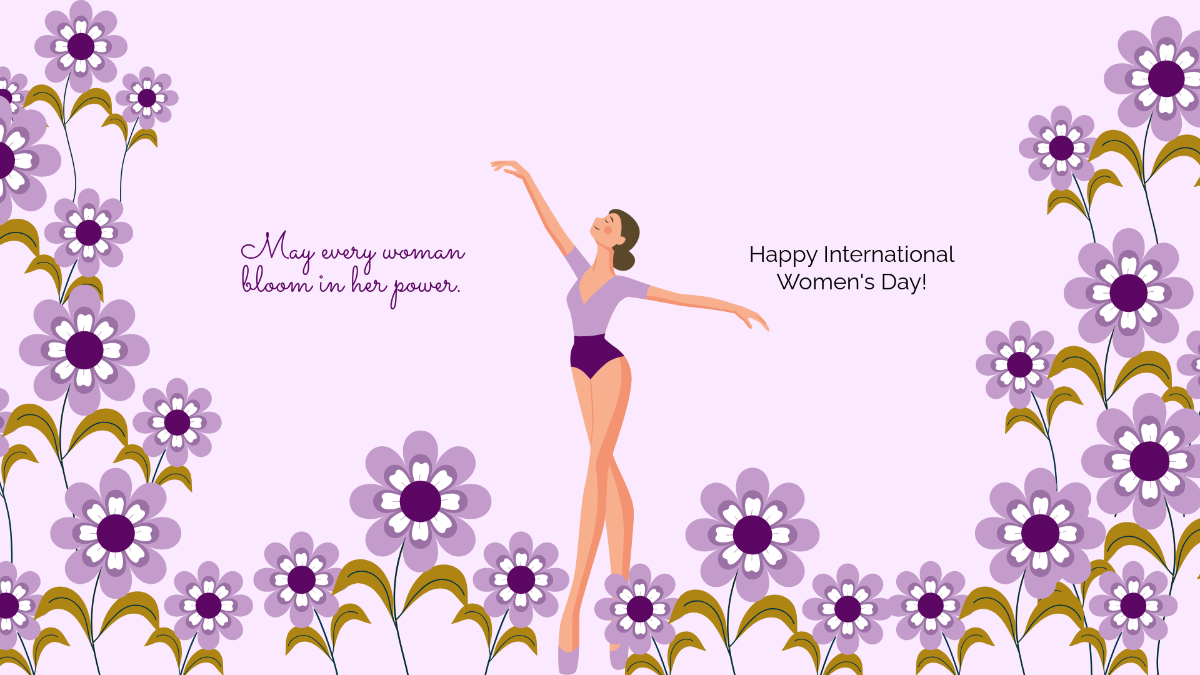 Free Purple Women's Day Background Template