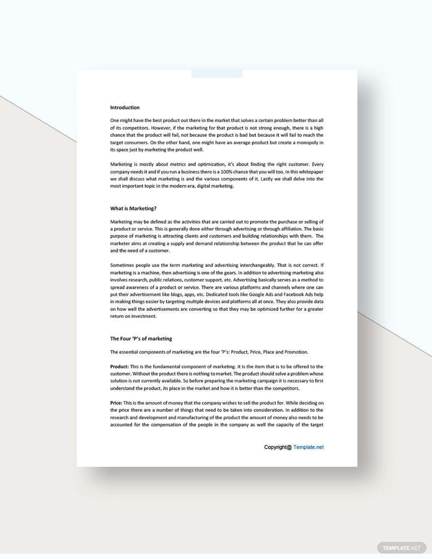 Simple Marketing White Paper Template