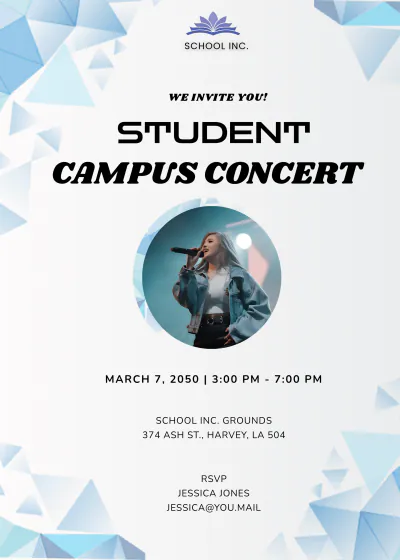 Free Live Music Event Invitation Template - Edit Online & Download Example | Template.net to Edit Online