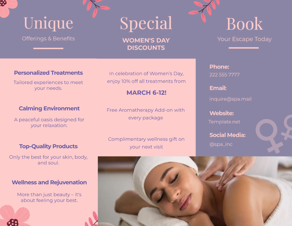 Free Women's Day Brochure Template to Edit Online