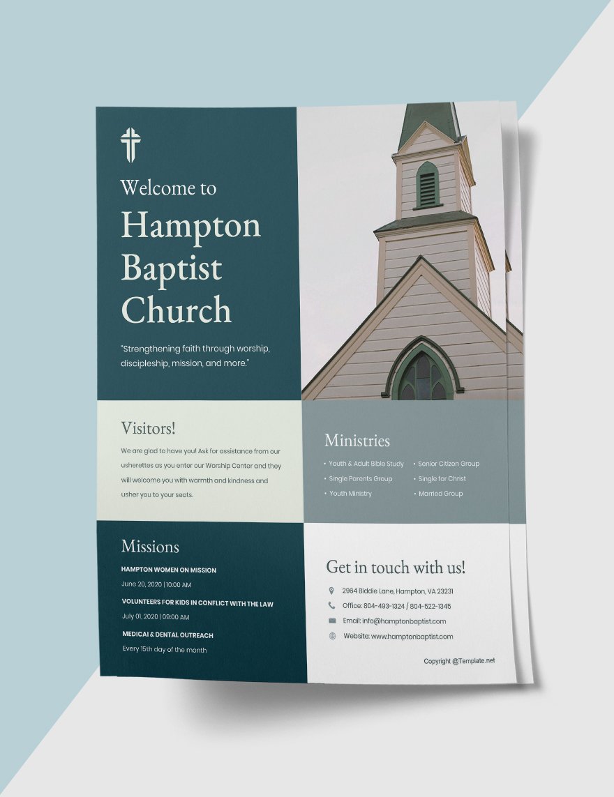Printable Church Bulletin Template