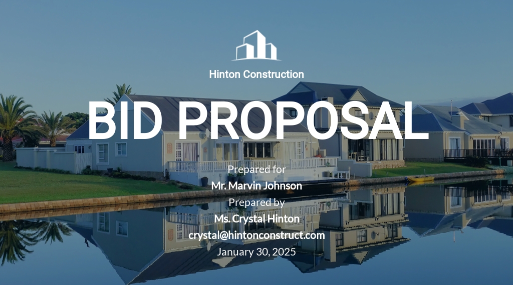 FREE Bid Proposal Template in Microsoft Word (DOC) Template net
