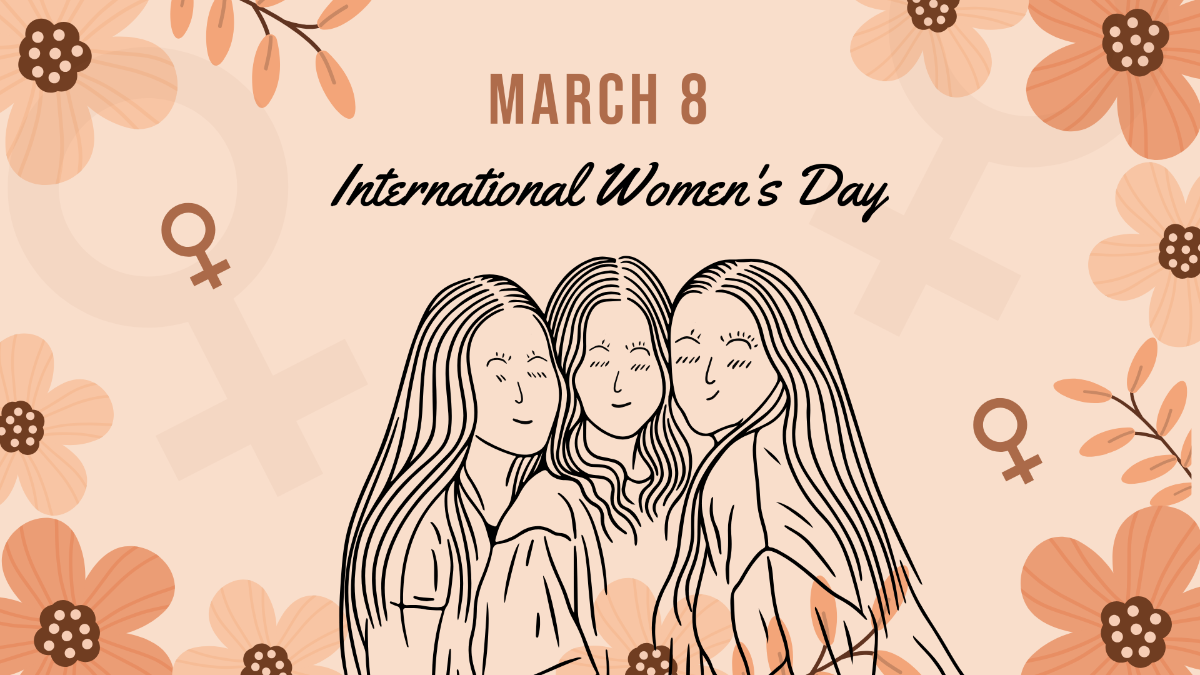 Free March 8th Women's Day Background Template