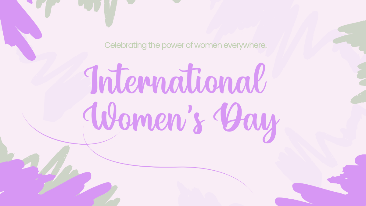 Free Women's Day Calligraphy Background Template