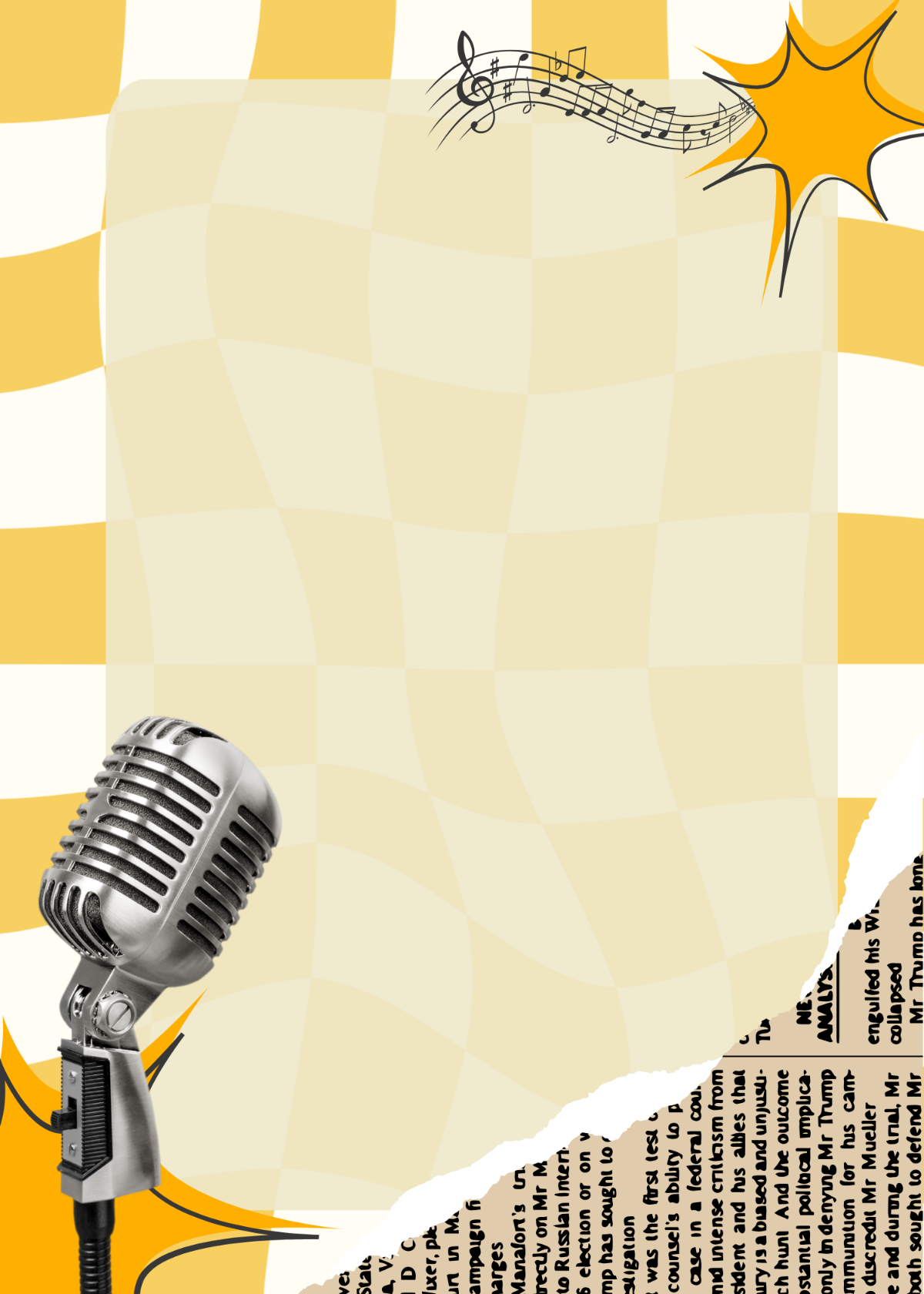 Retro-Style Background Karaoke Invitation Template - Edit Online & Download