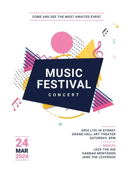 Jazz Music Concert Poster Template Free Templates