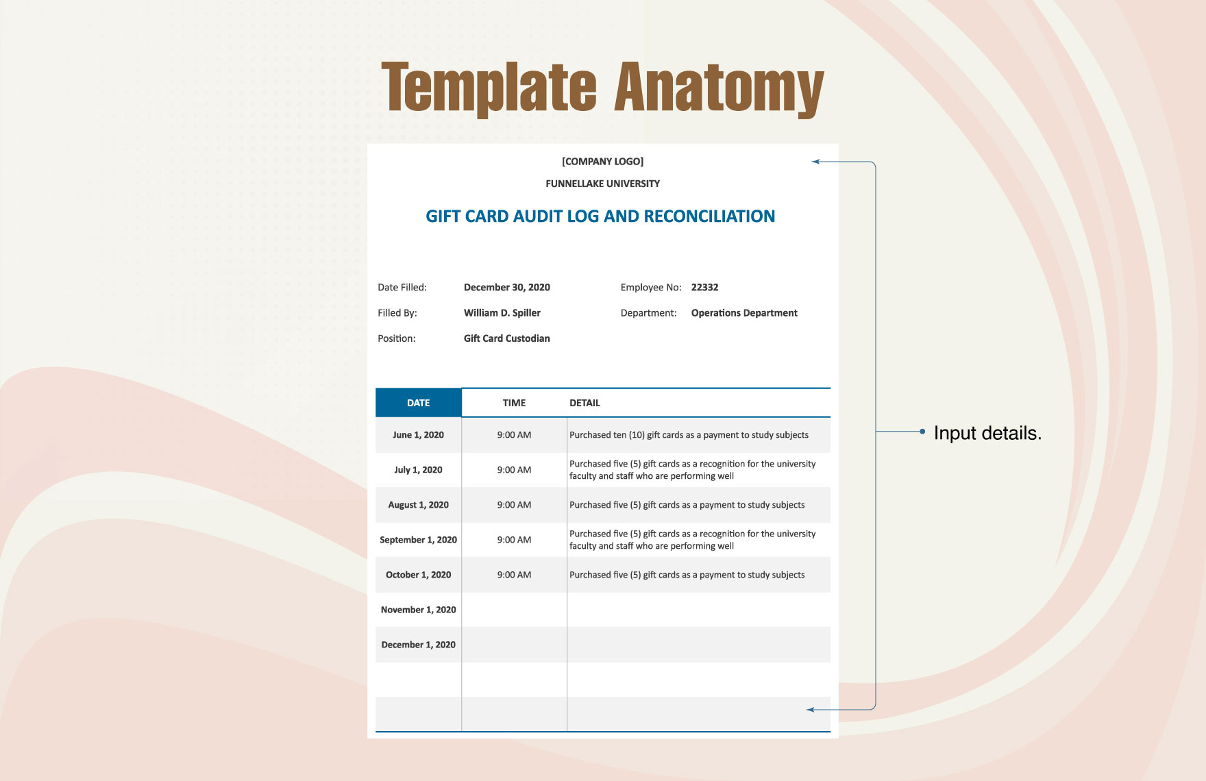 Gift Card Audit Log & Reconciliation Template