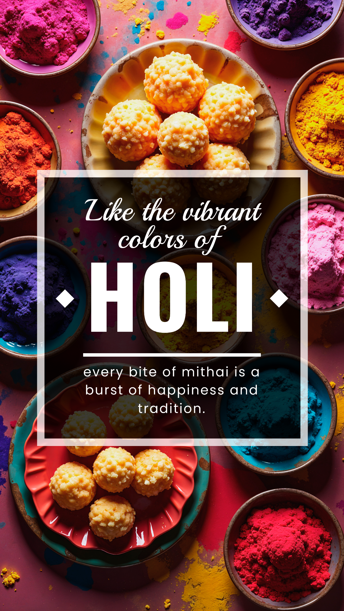 Holi Sweets and Food Quote Template - Edit Online & Download