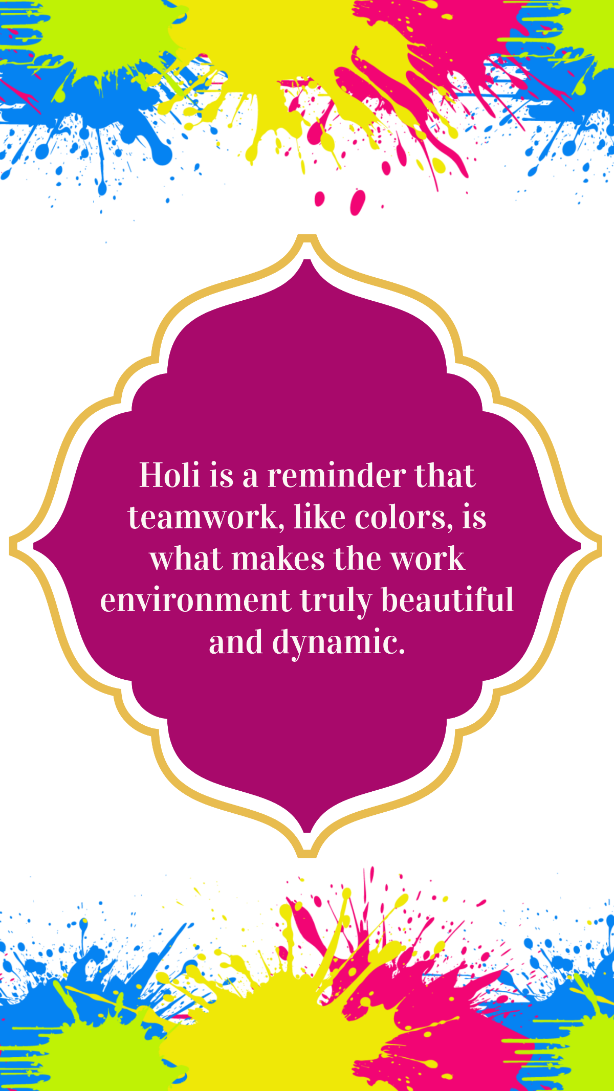 Holi Workplace Quote Template - Download | Template.net