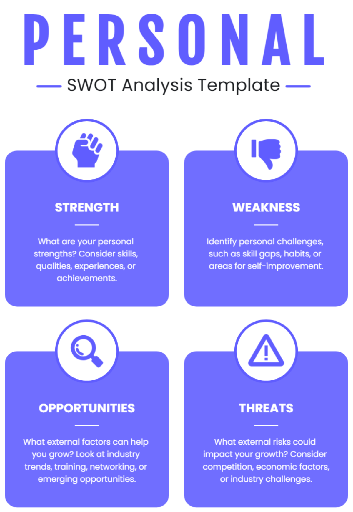 Free Personal SWOT Analysis Template