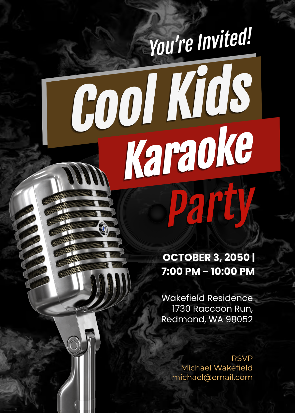 Cool Karaoke Invitation Design Template - Edit Online & Download