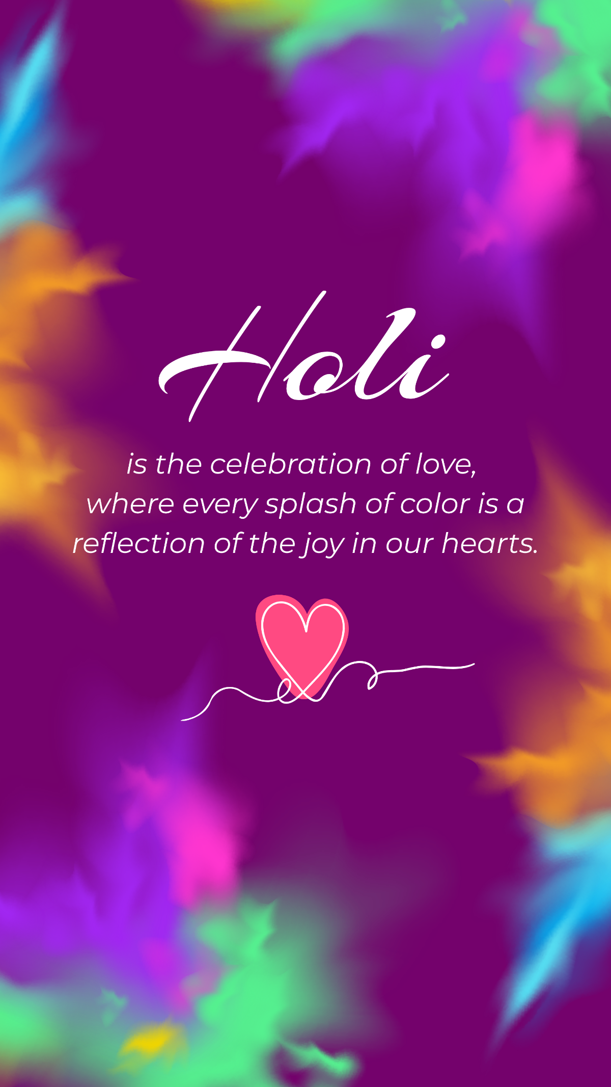 Special Holi Quote Design Template - Edit Online & Download