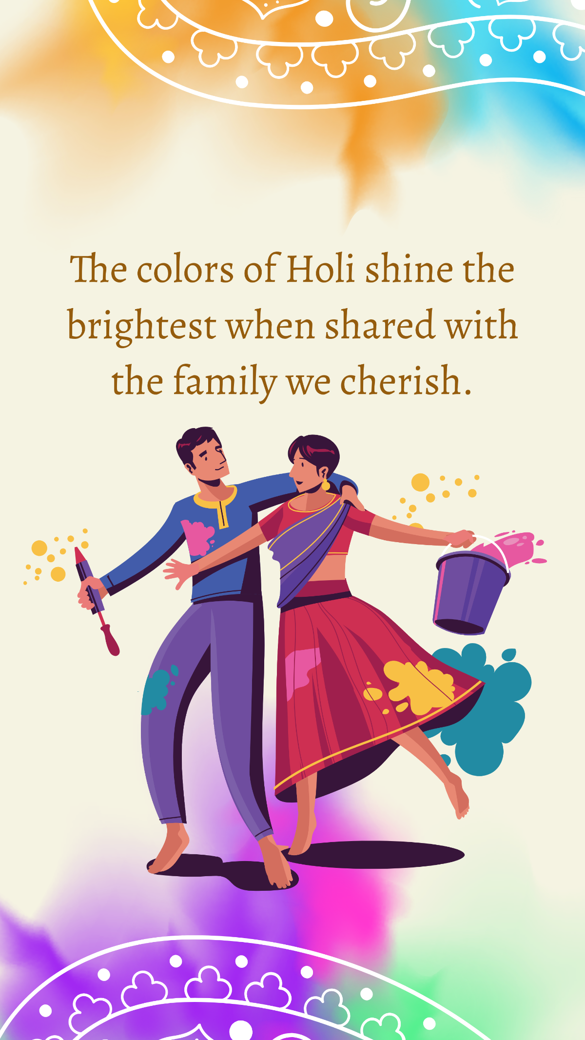 Holi Family Gathering Quote Template - Edit Online & Download