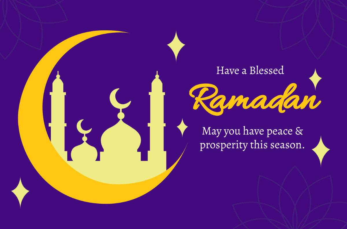 Free Crescent Moon and Stars Ramadan Banner Template