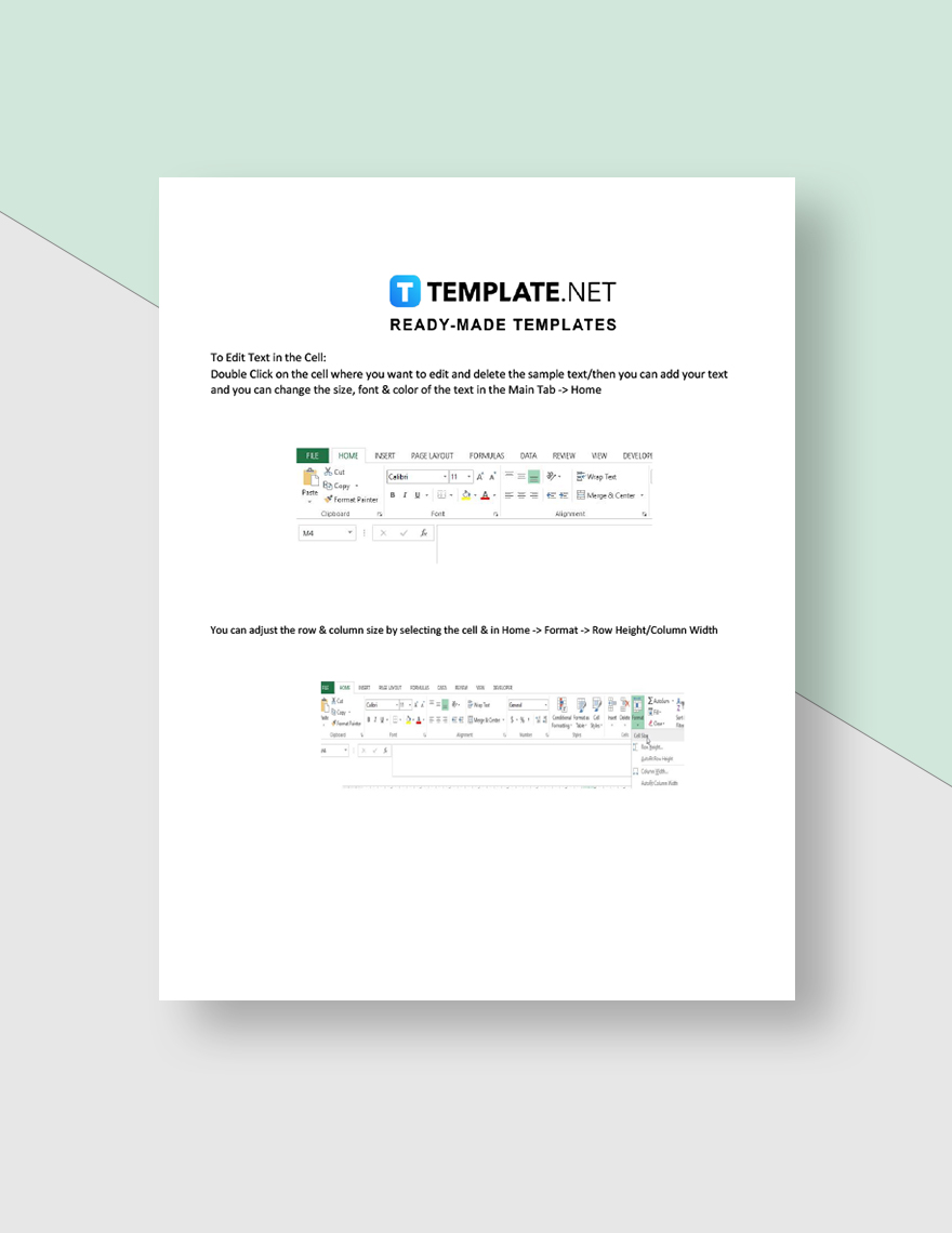 New Student Check Sheet Template