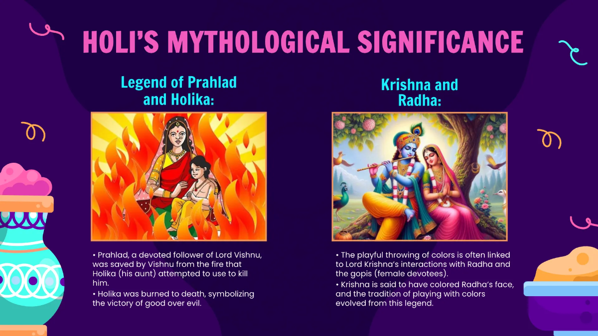 Free Holi Presentation Template to Edit Online