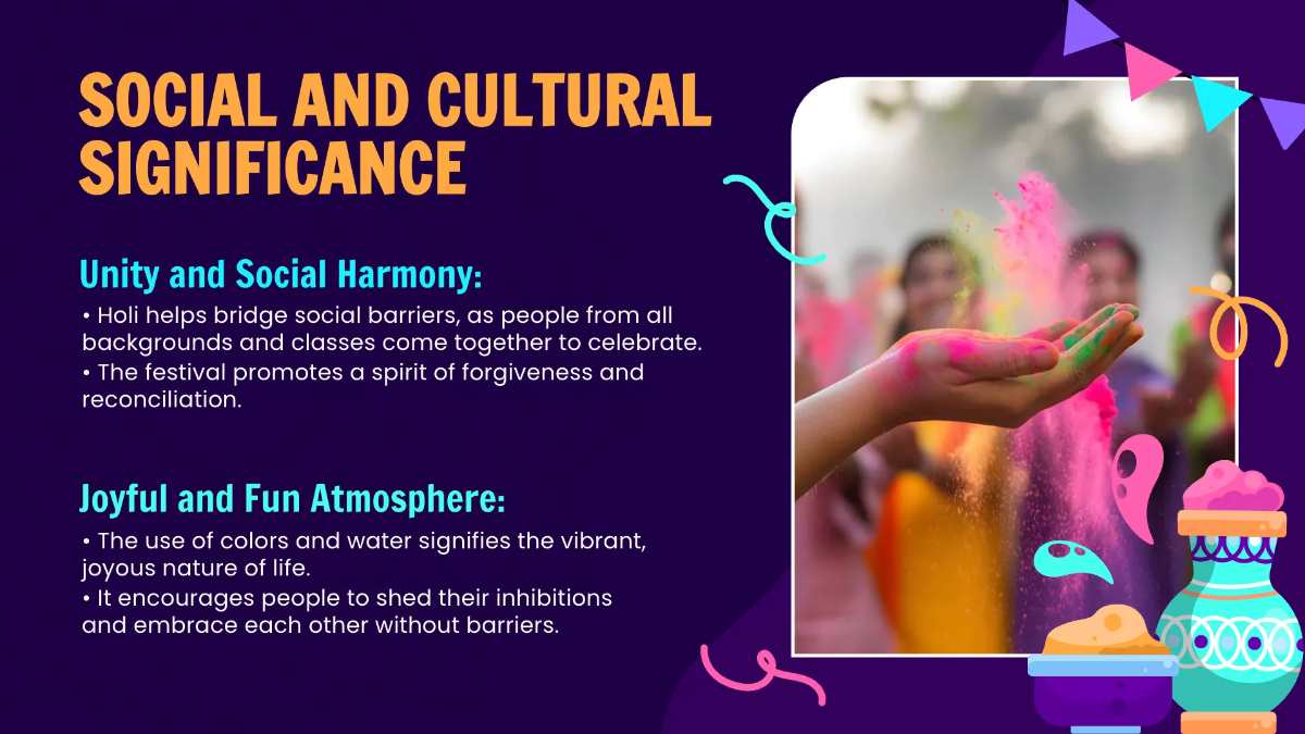 Free Holi Presentation Template to Edit Online