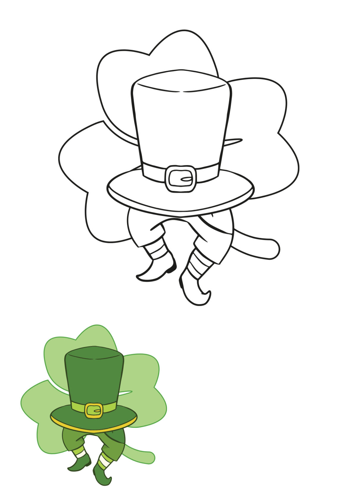 Free St. Patrick's Day Color Drawing Template