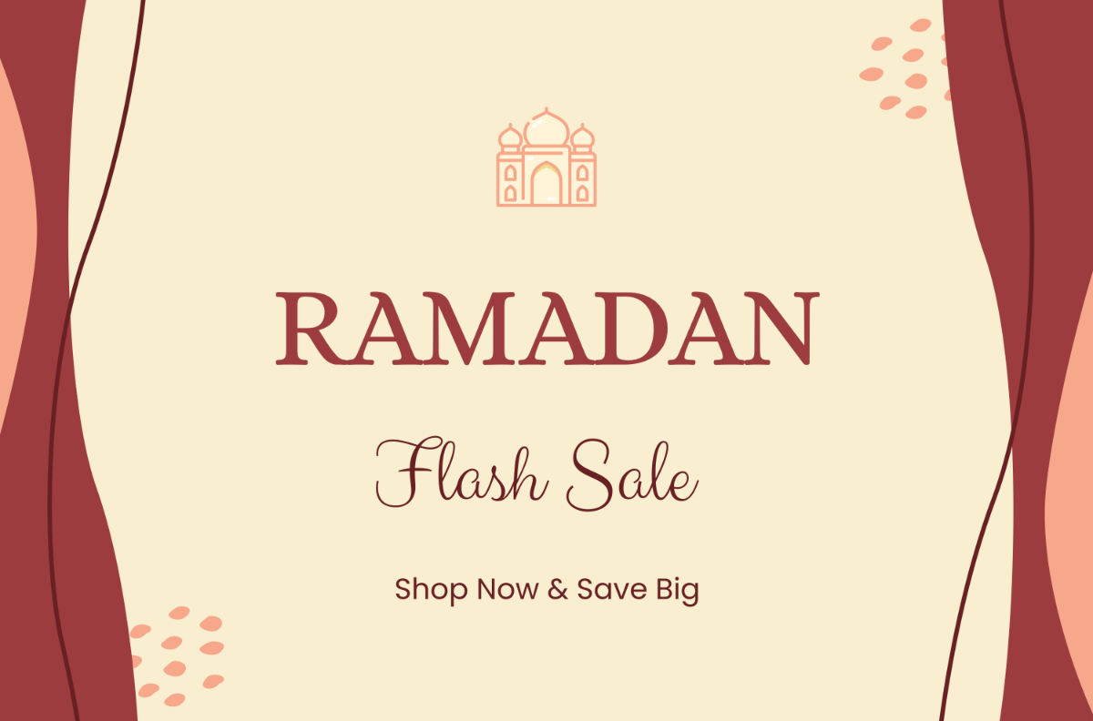 Free Aesthetic Ramadan Flash Sale Banner Template