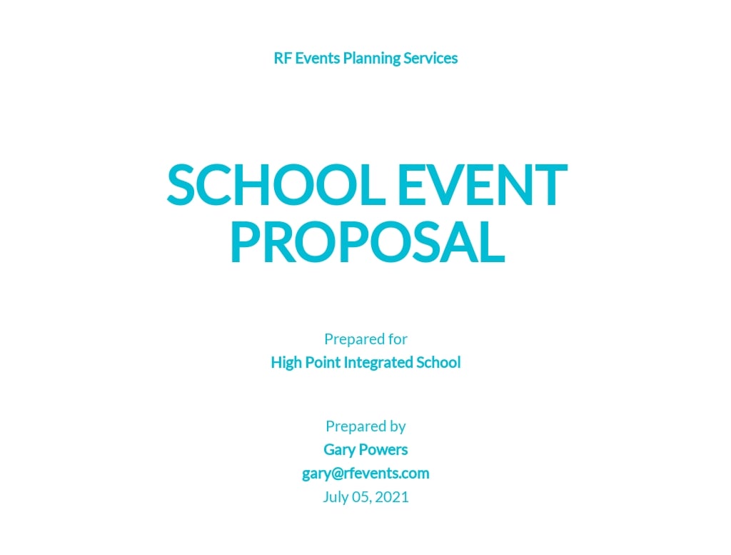 FREE School Proposal Templates Edit Download Template net