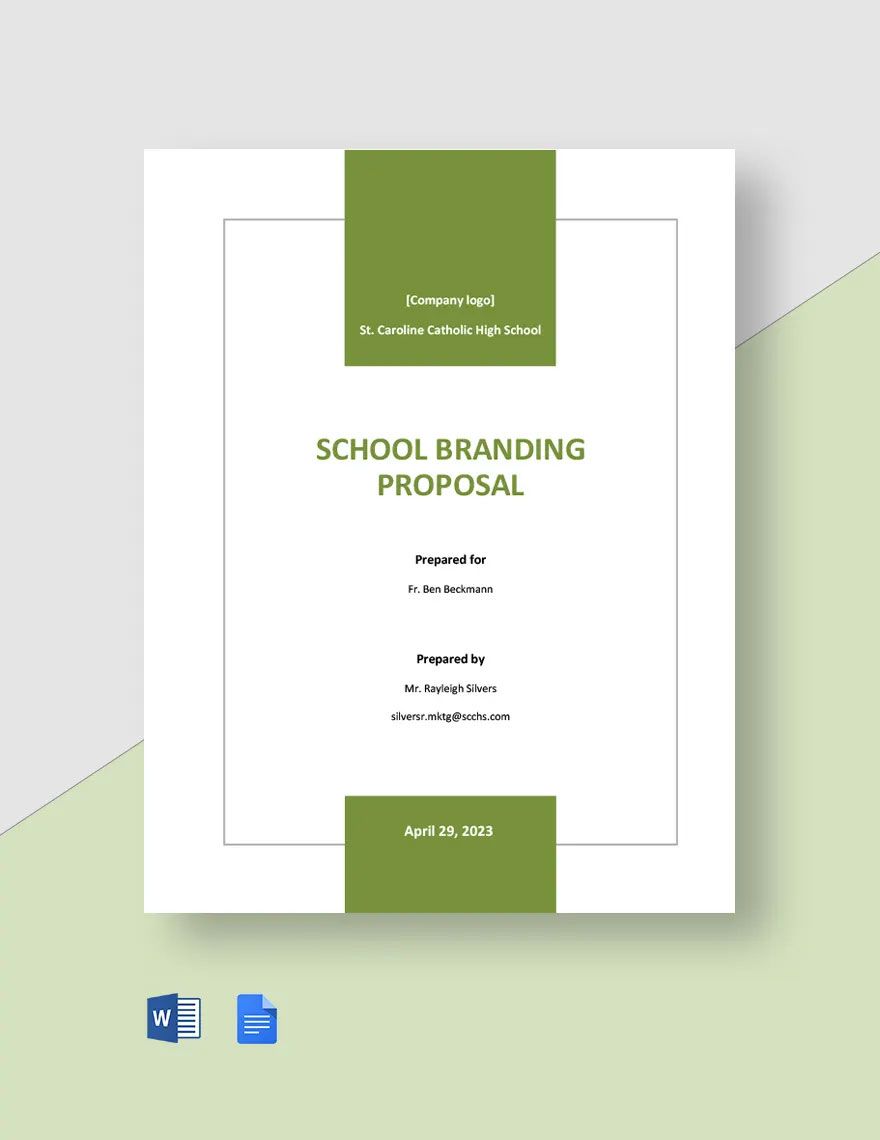School Branding Proposal Template