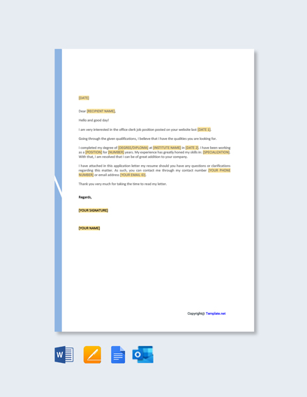 73 Free Job Application Letter Templates Edit Download Template Net